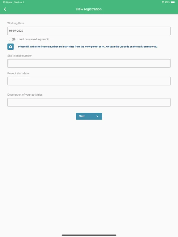 Chemelot OBL Signin app iPad  স্ক্রিনশট