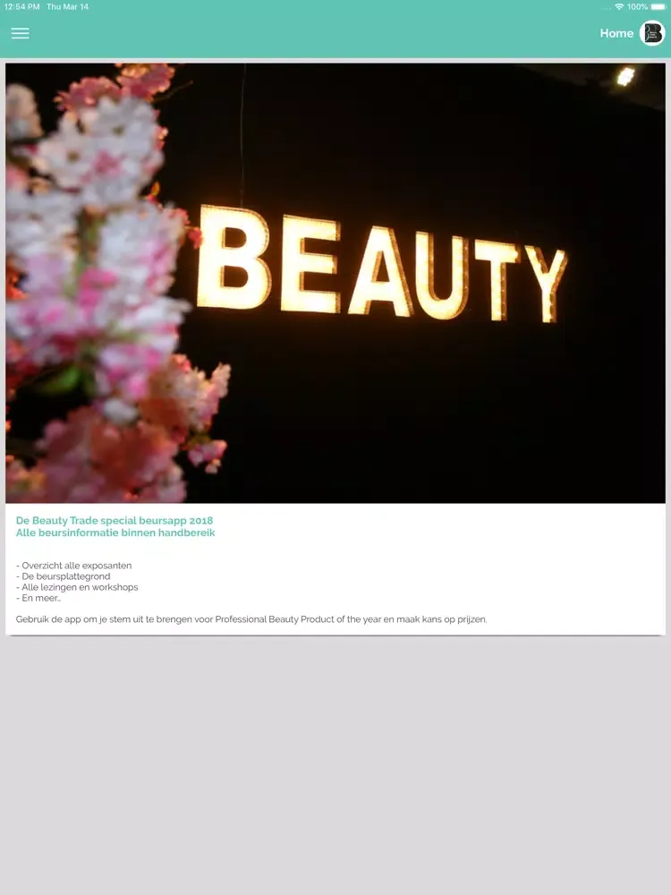 Ảnh chụp màn hình của Beauty Trade special iPad 
