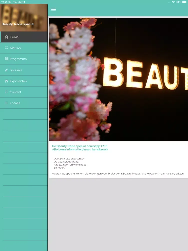 Ảnh chụp màn hình của Beauty Trade special iPad 