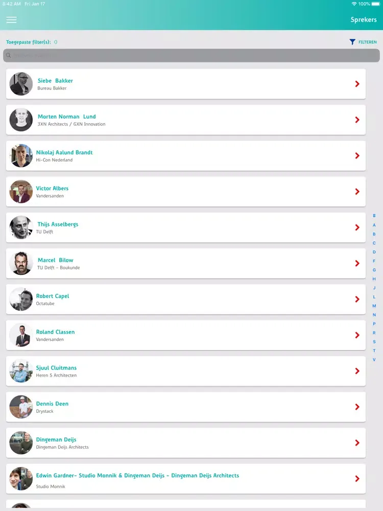 Capturas de tela do GEVEL 2020 iPad 