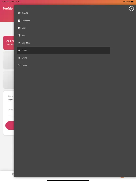 Capturas de pantalla de Intercambio Leadscan iPad 