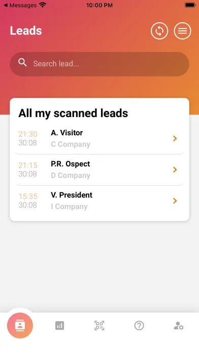Capturas de pantalla de Intercambio Leadscan
