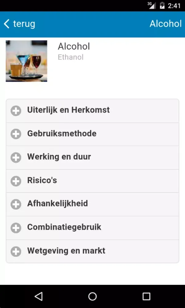 Van Alcohol tot XTC Screenshots