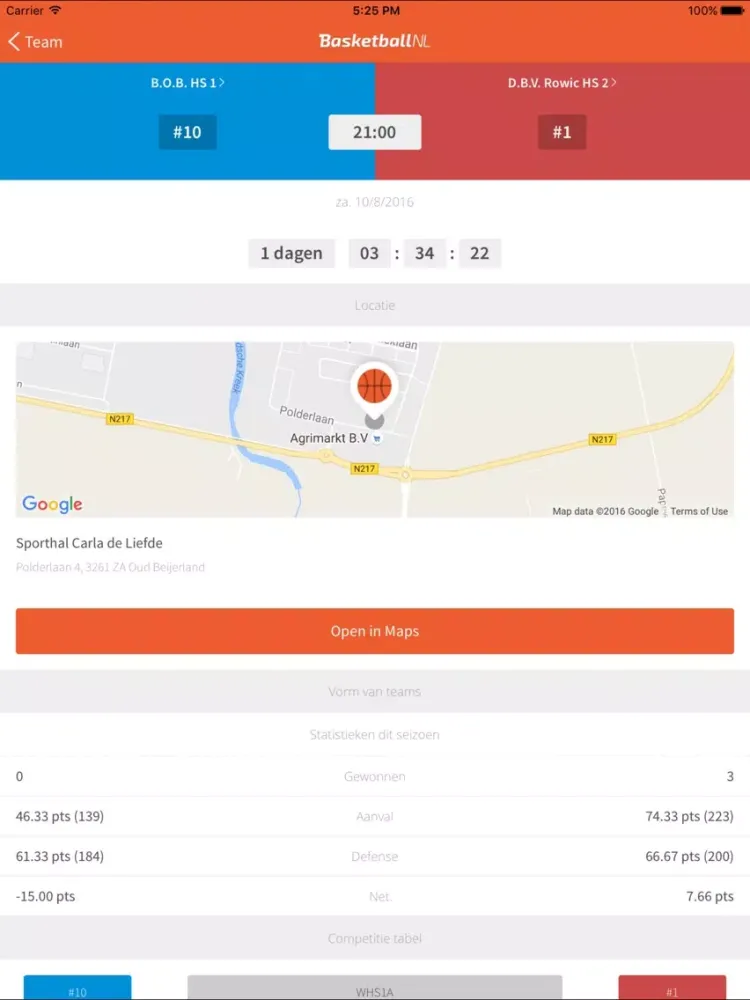 ภาพหน้าจอของ Basketball NL iPad 