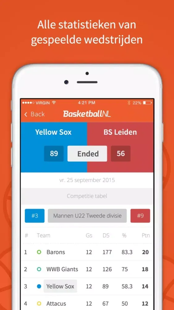 ภาพหน้าจอของ Basketball NL