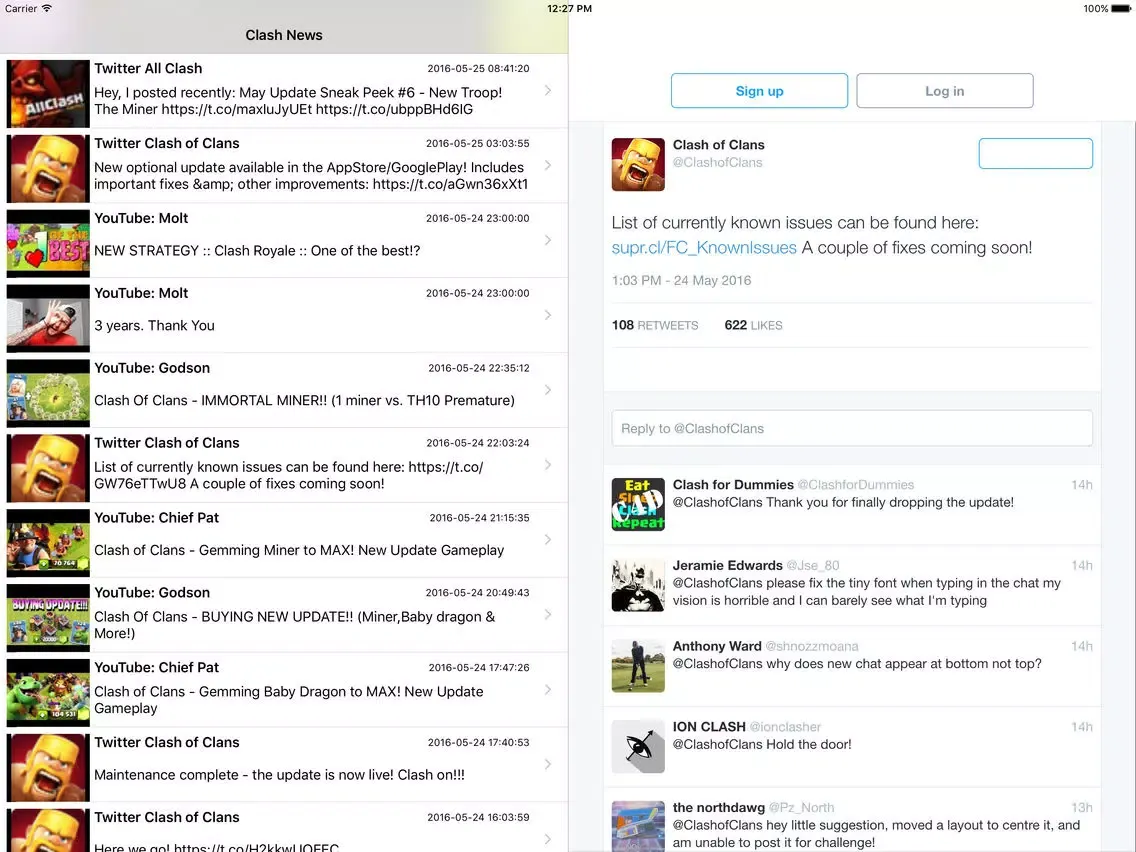 Clash News iPad 应用截图
