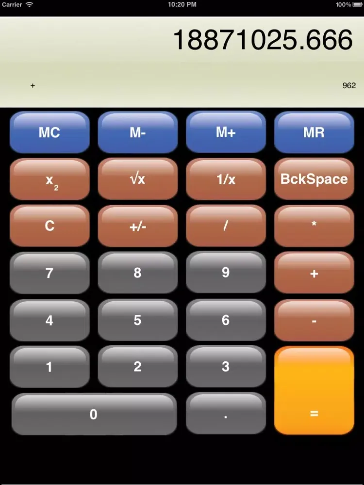 Tangkapan skrin Simple Calculator 101 iPad 