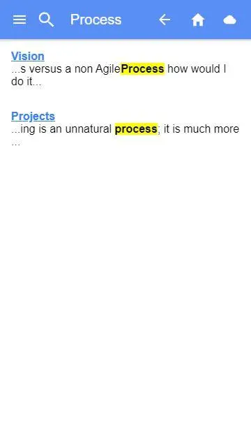 Screenshot di Personal Wiki