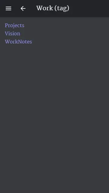 Screenshot di Personal Wiki