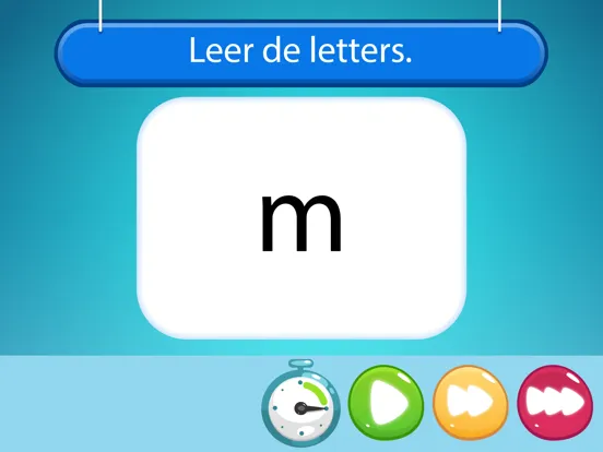 Tangkapan layar Letters flitsen, letters leren iPad 