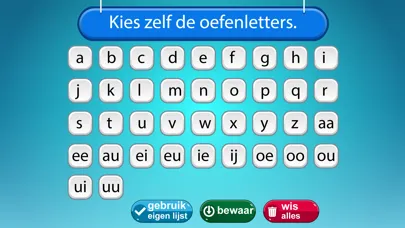 Tangkapan layar Letters flitsen, letters leren