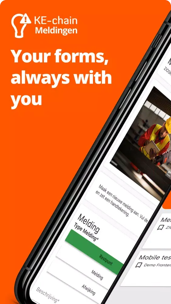 صور KE-chain Meldingen App