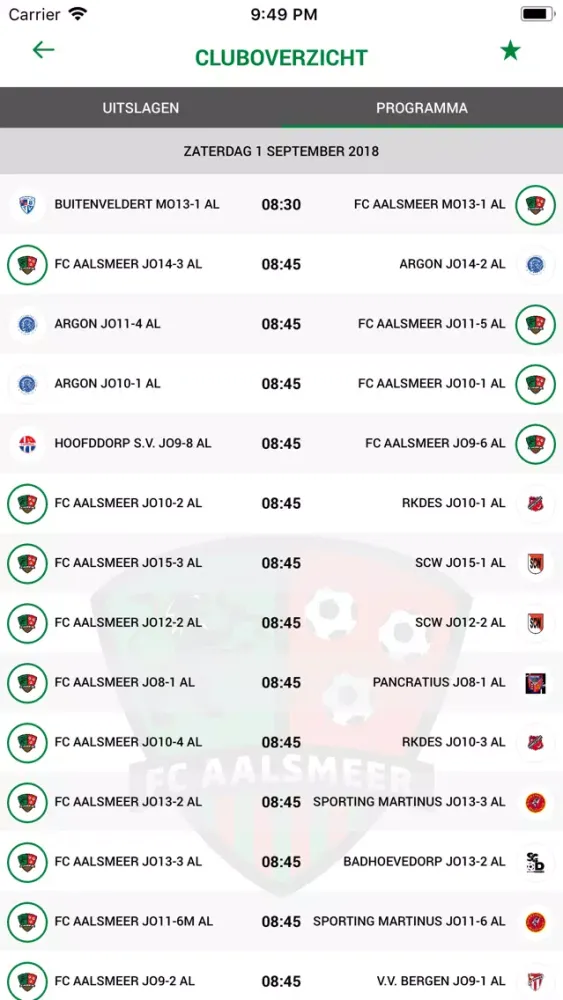 FC Aalsmeer Screenshots