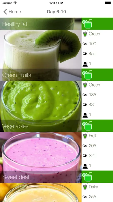 Capturas de tela do 30 Day Smoothie and Juice fast