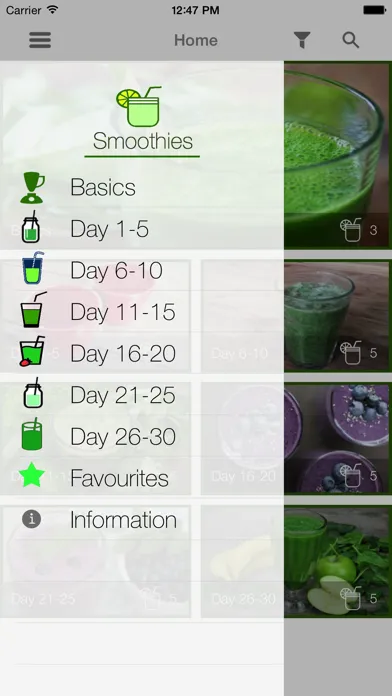 Capturas de tela do 30 Day Smoothie and Juice fast