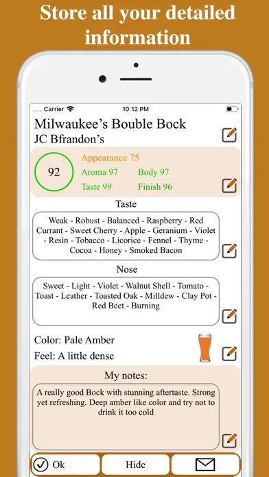 Beerista, the beer tasting app Screenshots
