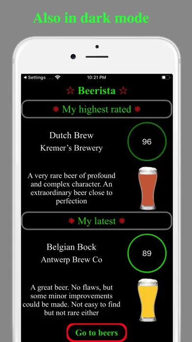 Beerista, the beer tasting app Screenshots
