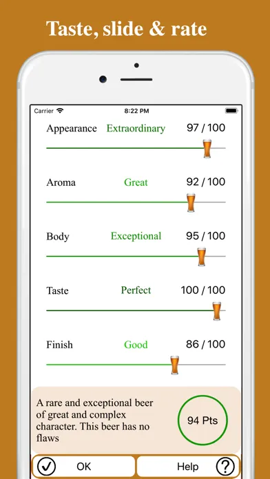 Beerista, the beer tasting app Screenshots
