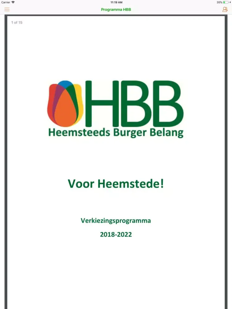 HBB Kieswijzer Heemstede iPad  Ekran Görüntüleri