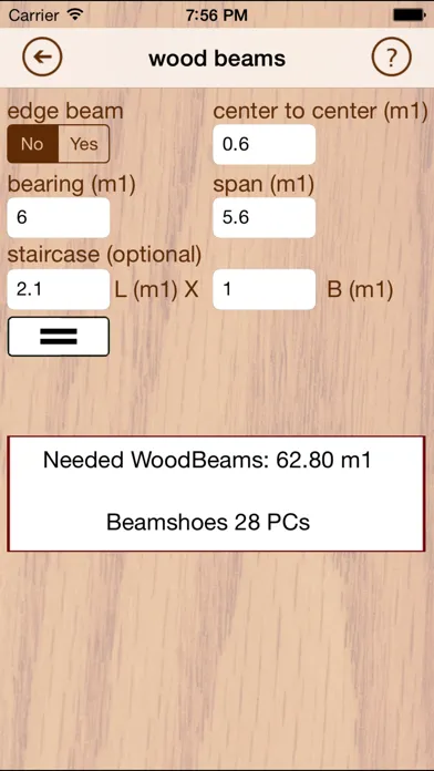 Tangkapan skrin Calculate and Build - From masonry to carpentry
