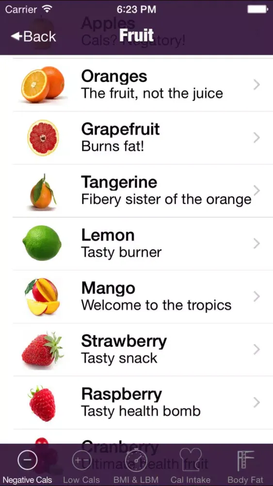 negative calorie weight loss tool 스크린샷