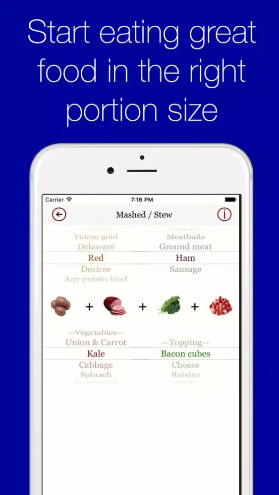 Capturas de pantalla de Portion Control healthy recipe assistant