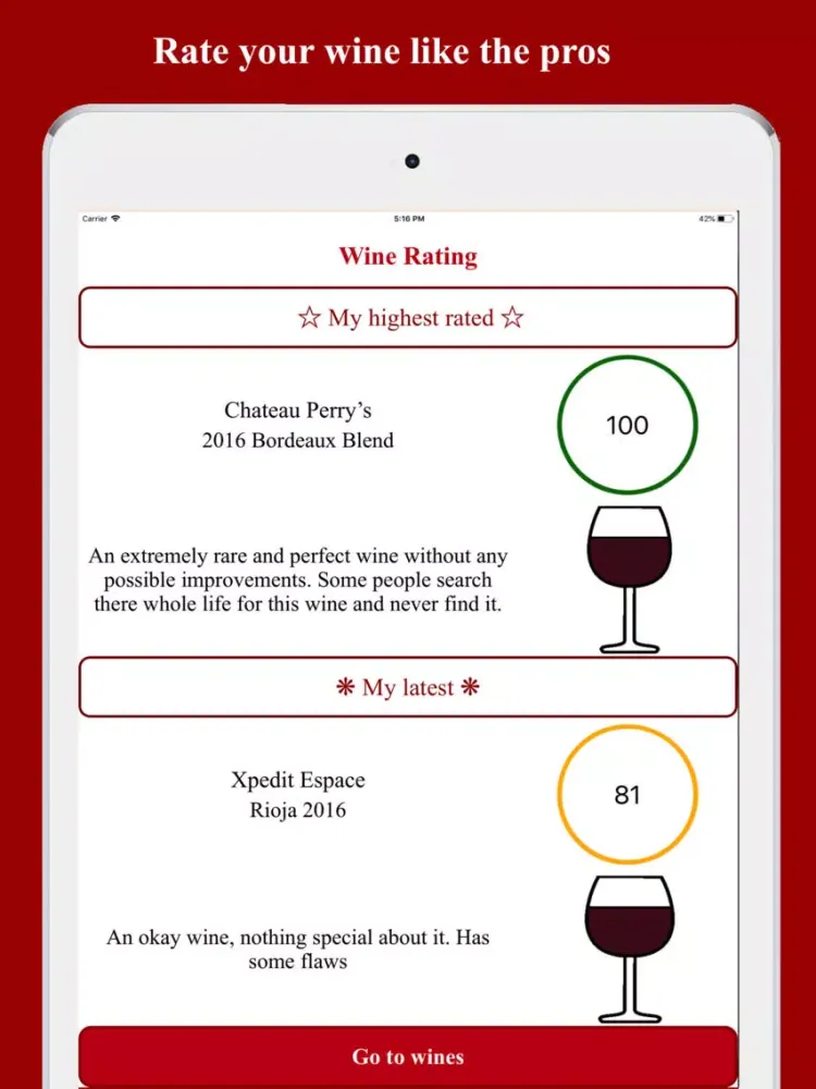 Red Wine Rating iPad 應用截圖