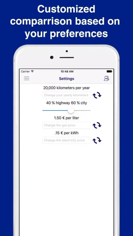 Screenshot di Compare Electric Cars In Europe