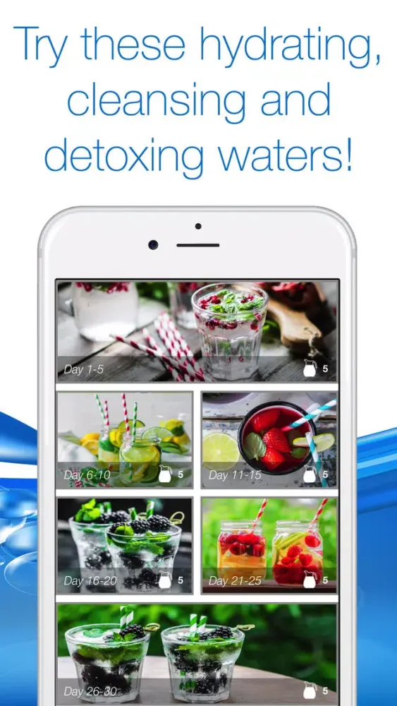 Capturas de tela do 30 Day Water Detox Challenge