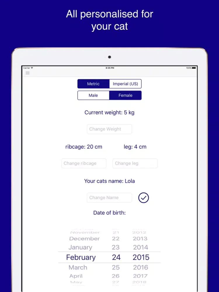 Скриншоты Fit Cat, the feline BMI and feeding tool iPad 