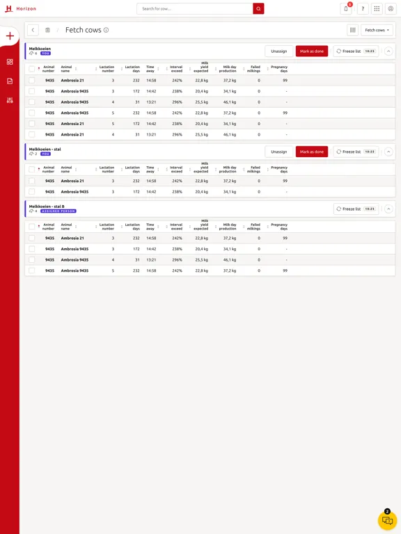 Lely Horizon iPad  Ekran Görüntüleri