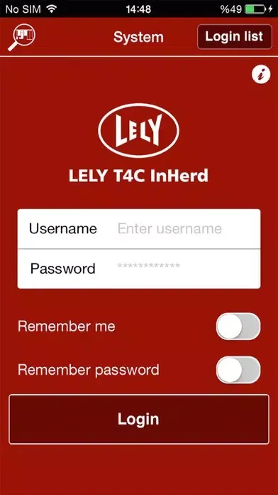 Lely T4C InHerd - System سکرین شاٹس