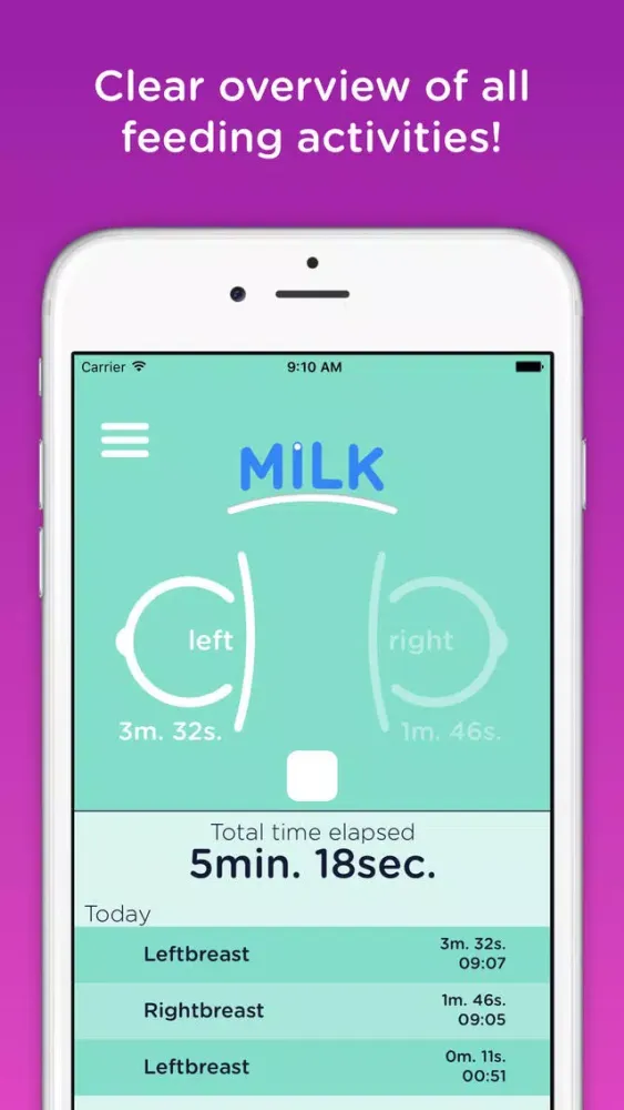 BabyMilk - a journal for breastfeeding স্ক্রিনশট