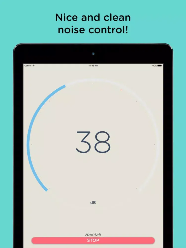 Tangkapan skrin dB. Noise Monitor! iPad 