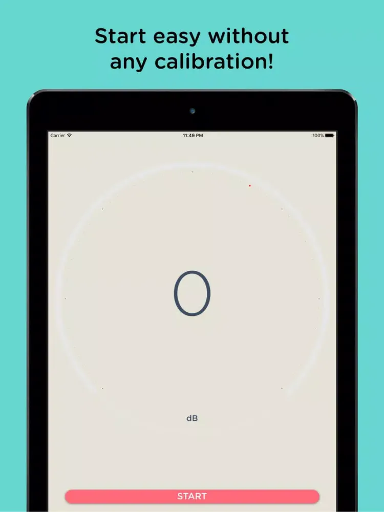 Tangkapan skrin dB. Noise Monitor! iPad 