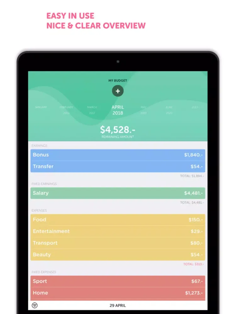 BudgetBook! iPad  Screenshots