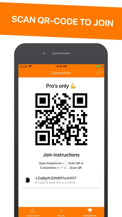 Zrzuty ekranu KeepScore - Competitions