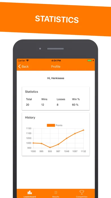 Zrzuty ekranu KeepScore - Competitions