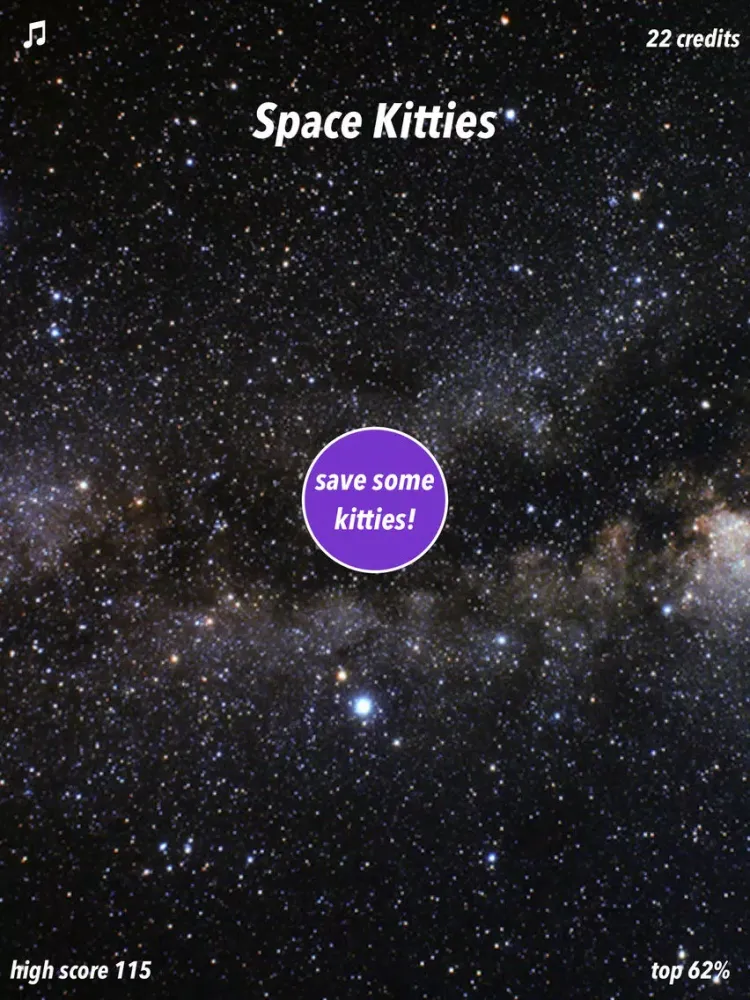 Space Kitties - funny game that makes you save kittens by tapping iPad  스크린샷