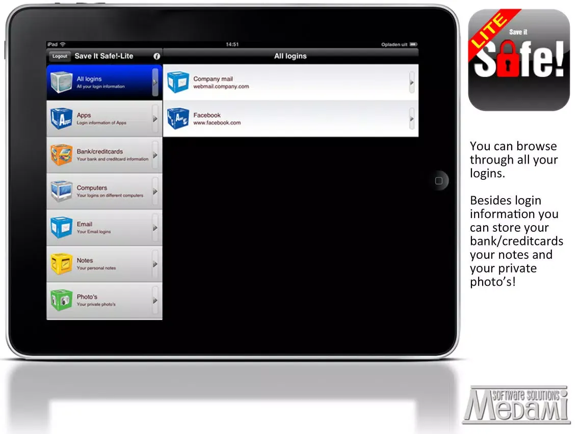 Скриншоты SaveItSafe!-Lite iPad 
