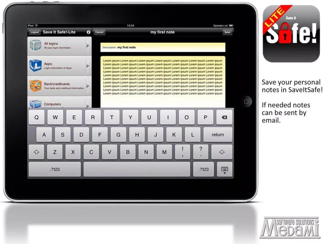 Скриншоты SaveItSafe!-Lite iPad 