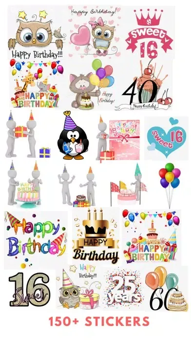 Capturas de pantalla de Happy Birthday Stickers