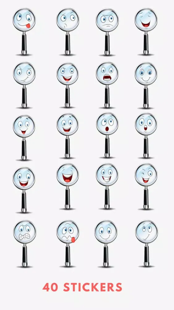 Capturas de tela do Magnifying Glass Smileys
