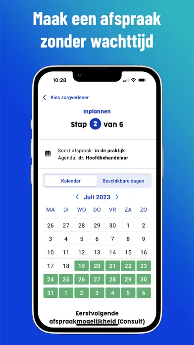 Zrzuty ekranu Uw Zorg online
