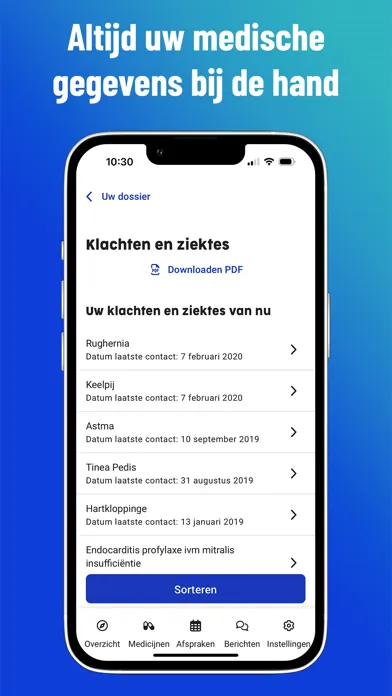 Zrzuty ekranu Uw Zorg online