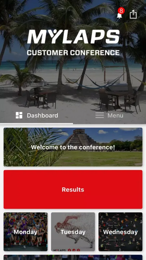 MYLAPS Customer Conference Screenshots