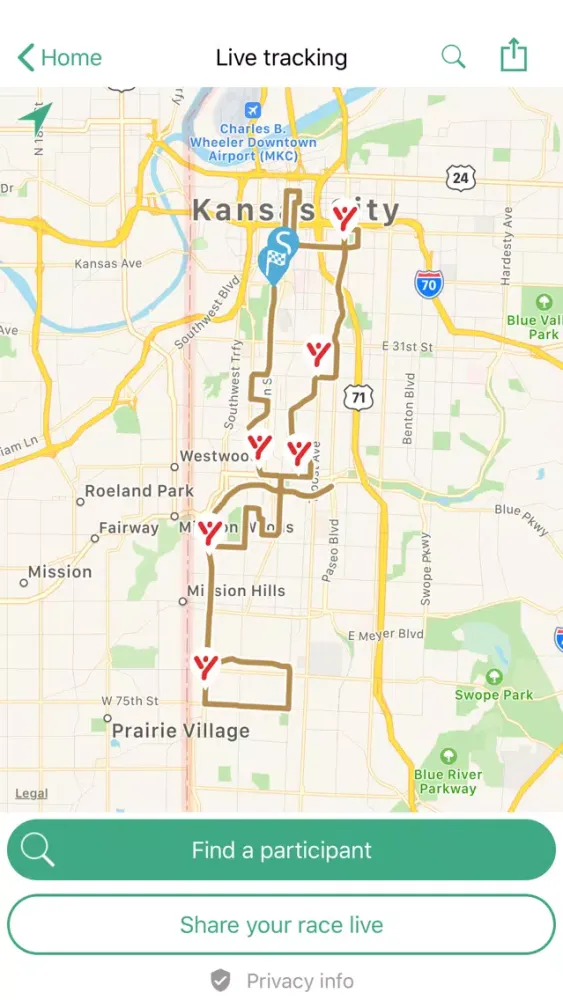 Capturas de pantalla de Garmin Kansas City Marathon