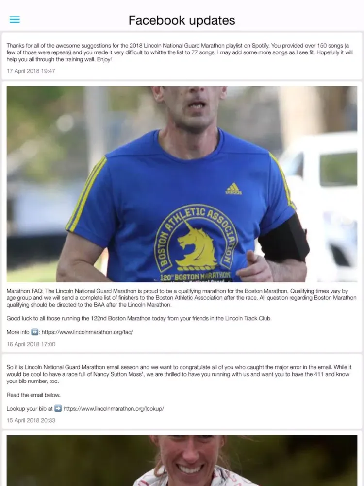 Lincoln Marathon 2018 iPad  스크린샷