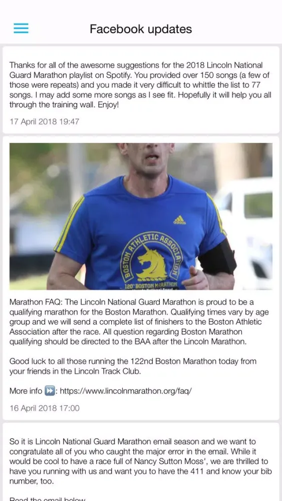 Lincoln Marathon 2018 스크린샷