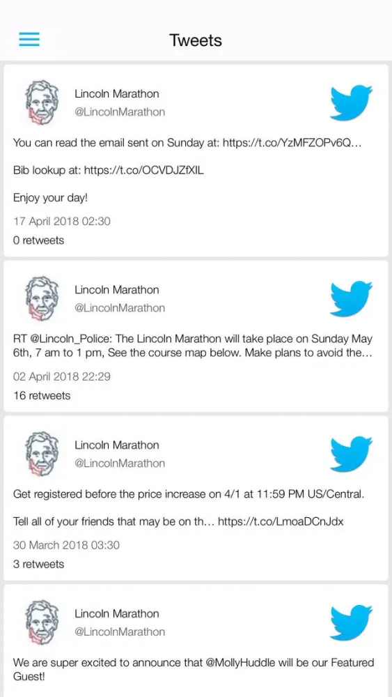 Lincoln Marathon 2018 스크린샷